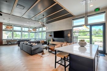 Expansive resident lounge